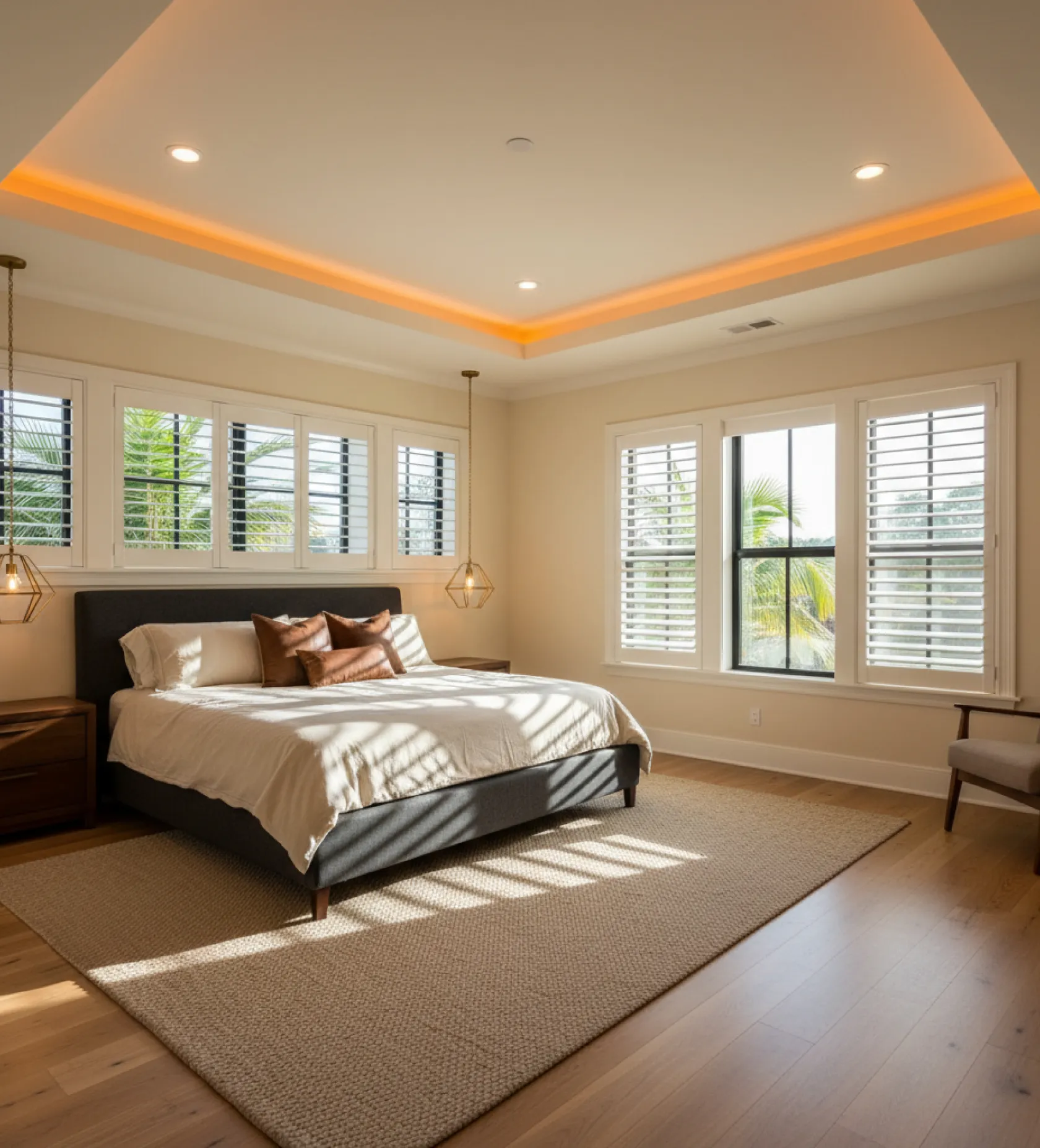 plantation-shutters-master-bedroom-tray-ceiling-sunlight@4x
